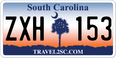 SC license plate ZXH153