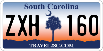 SC license plate ZXH160