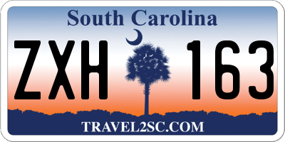 SC license plate ZXH163