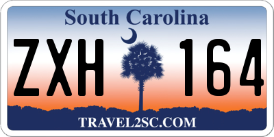SC license plate ZXH164