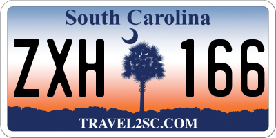 SC license plate ZXH166