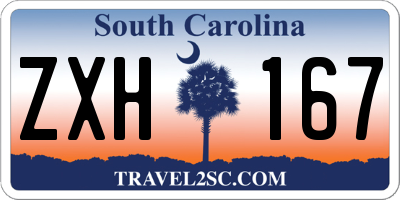 SC license plate ZXH167
