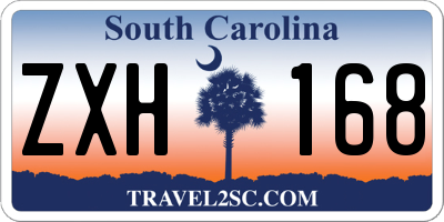 SC license plate ZXH168