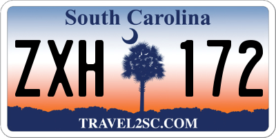 SC license plate ZXH172