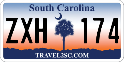 SC license plate ZXH174