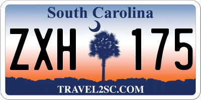 SC license plate ZXH175
