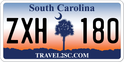 SC license plate ZXH180