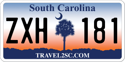 SC license plate ZXH181
