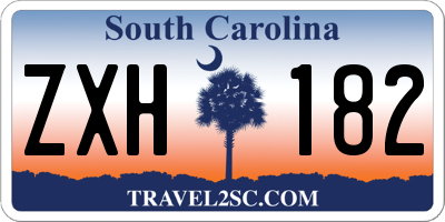 SC license plate ZXH182