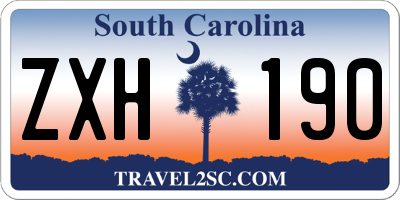 SC license plate ZXH190