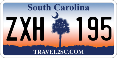 SC license plate ZXH195