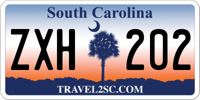 SC license plate ZXH202