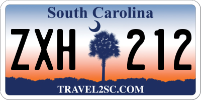 SC license plate ZXH212