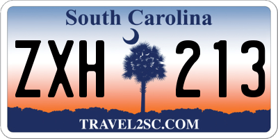 SC license plate ZXH213