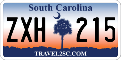 SC license plate ZXH215