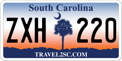 SC license plate ZXH220