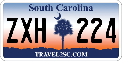 SC license plate ZXH224