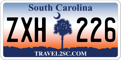 SC license plate ZXH226