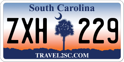 SC license plate ZXH229