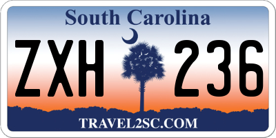 SC license plate ZXH236