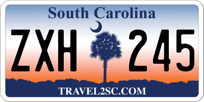 SC license plate ZXH245