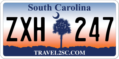 SC license plate ZXH247
