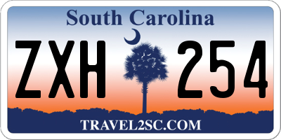 SC license plate ZXH254