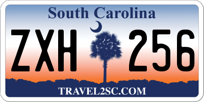 SC license plate ZXH256