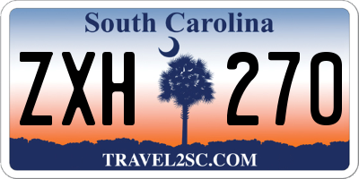 SC license plate ZXH270