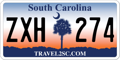SC license plate ZXH274