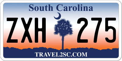 SC license plate ZXH275