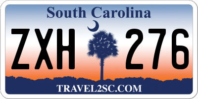 SC license plate ZXH276