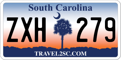 SC license plate ZXH279