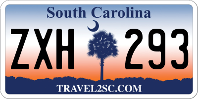 SC license plate ZXH293