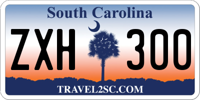 SC license plate ZXH300