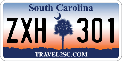 SC license plate ZXH301