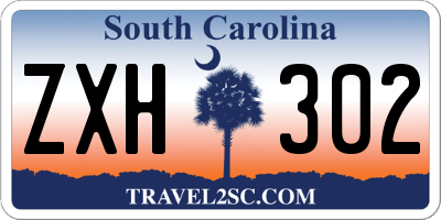 SC license plate ZXH302