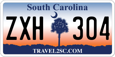 SC license plate ZXH304