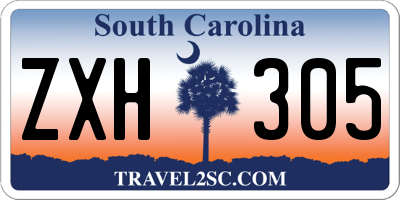 SC license plate ZXH305
