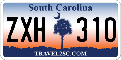 SC license plate ZXH310