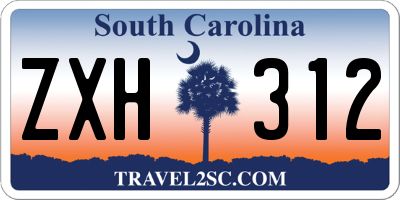 SC license plate ZXH312