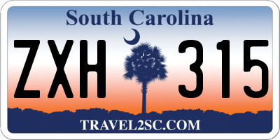 SC license plate ZXH315
