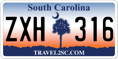 SC license plate ZXH316