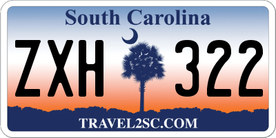 SC license plate ZXH322
