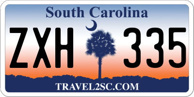 SC license plate ZXH335