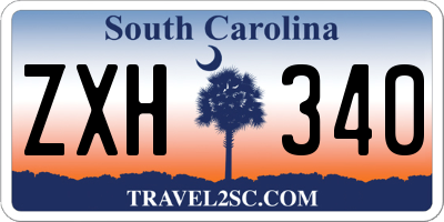 SC license plate ZXH340