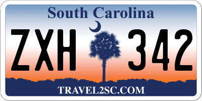 SC license plate ZXH342