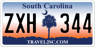 SC license plate ZXH344