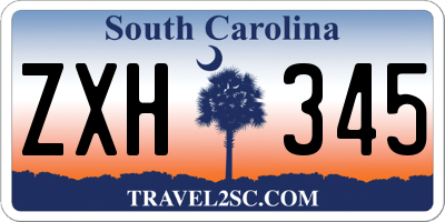 SC license plate ZXH345