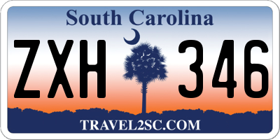 SC license plate ZXH346